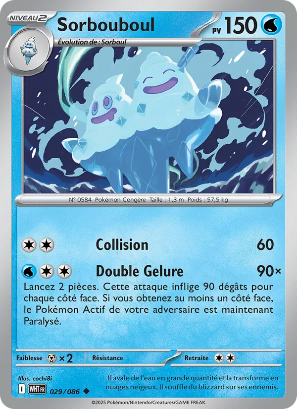 Carte Pokémon Sorbouboul de l'extension Flamme Blanche