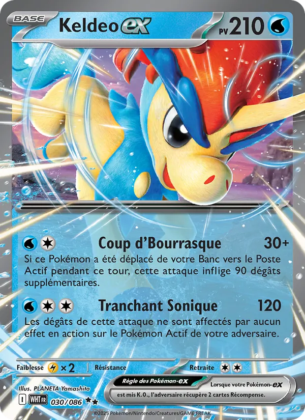 Carte Pokémon Keldeo-ex de l'extension Flamme Blanche