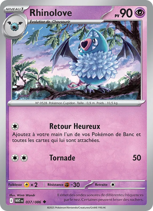 Carte Pokémon Rhinolove de l'extension Flamme Blanche