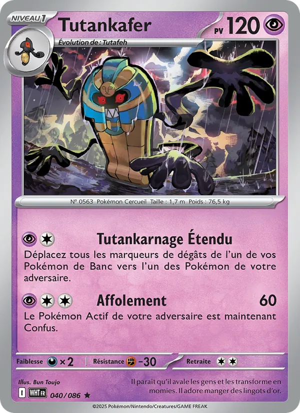 Carte Pokémon Tutankafer de l'extension Flamme Blanche