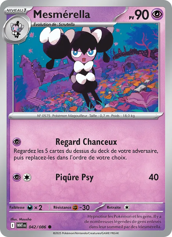 Carte Pokémon Mesmérella de l'extension Flamme Blanche