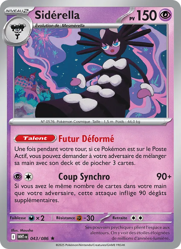 Carte Pokémon Sidérella de l'extension Flamme Blanche