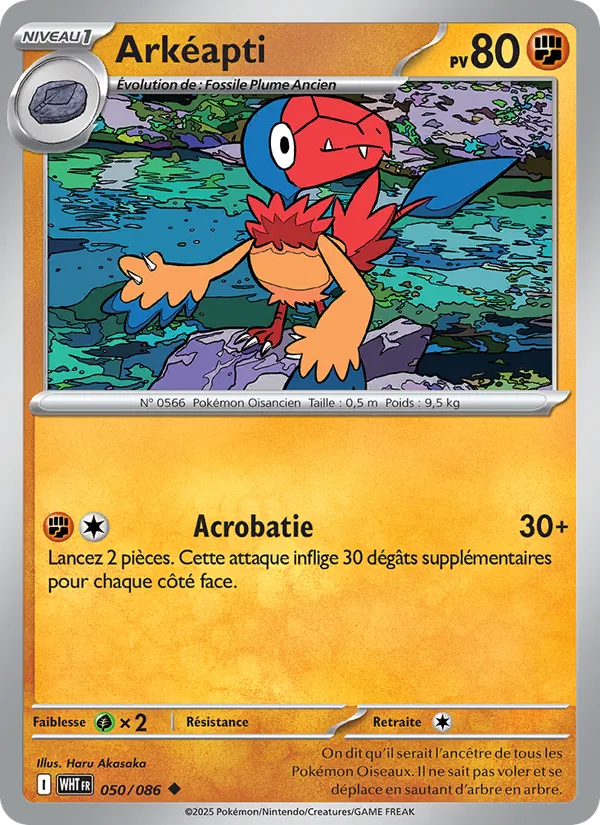 Carte Pokémon Arkéapti de l'extension Flamme Blanche