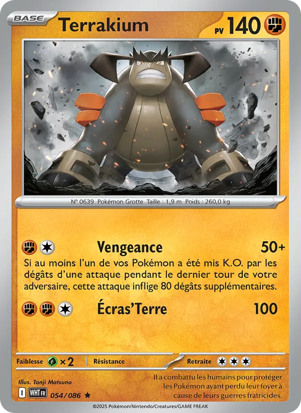 Carte Pokémon Terrakium de l'extension Flamme Blanche