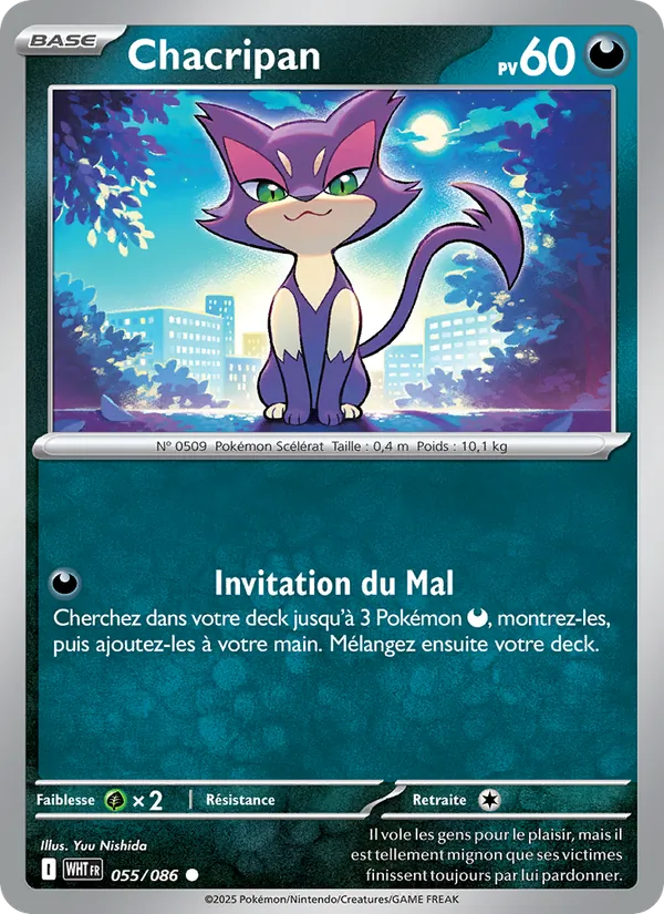 Carte Pokémon Chacripan de l'extension Flamme Blanche