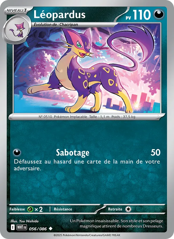 Carte Pokémon Léopardus de l'extension Flamme Blanche