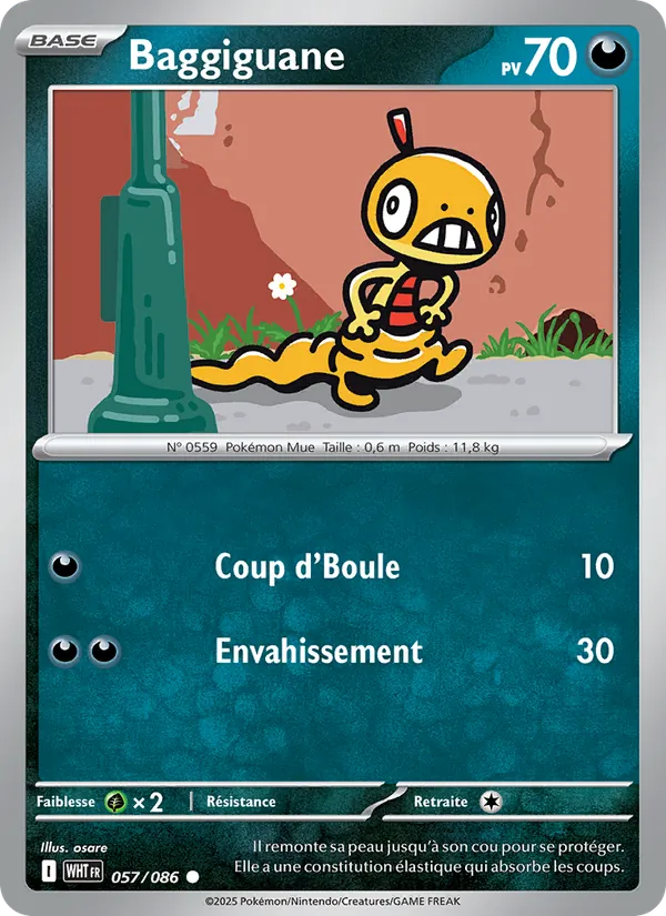 Carte Pokémon Baggiguane de l'extension Flamme Blanche