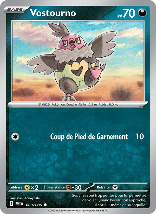 Carte Pokémon Vostourno de l'extension Flamme Blanche