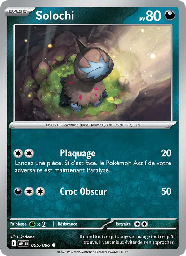 Carte Pokémon Solochi de l'extension Flamme Blanche