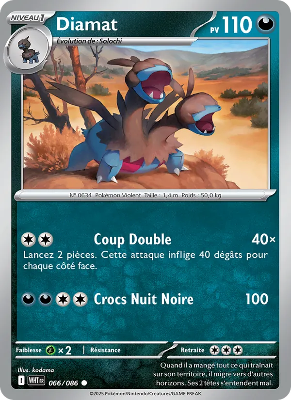 Carte Pokémon Diamat de l'extension Flamme Blanche