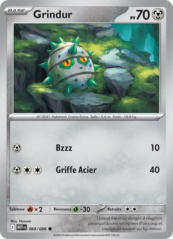 Carte Pokémon Grindur de l'extension Flamme Blanche