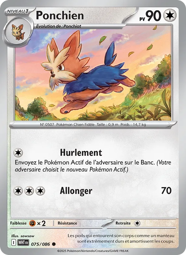 Carte Pokémon Ponchien de l'extension Flamme Blanche
