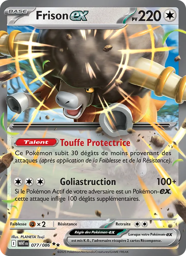 Carte Pokémon Frison-ex de l'extension Flamme Blanche