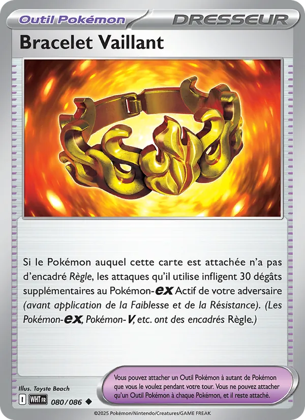 Carte Pokémon Bracelet Vaillant de l'extension Flamme Blanche