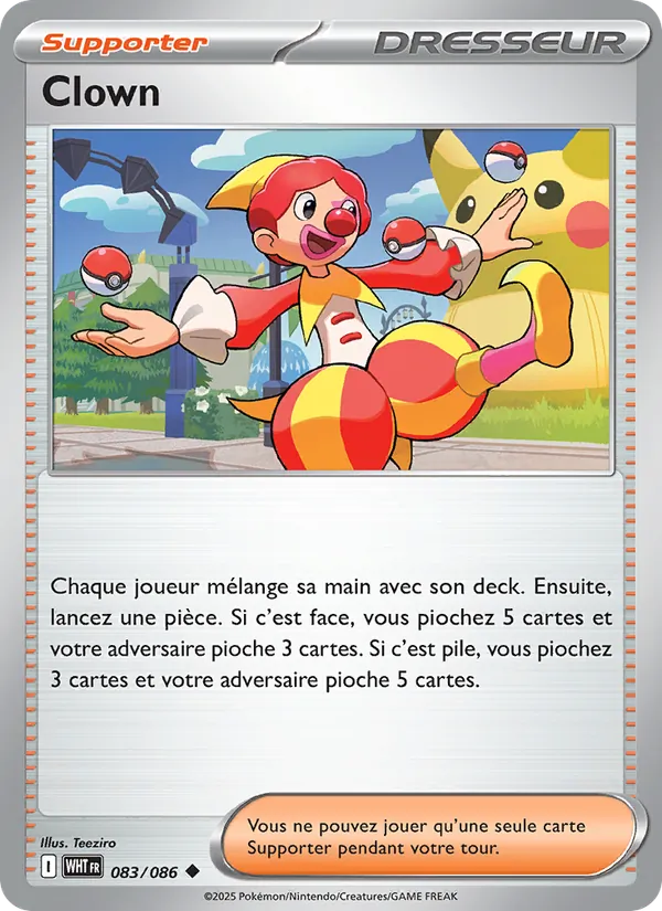 Carte Pokémon Clown de l'extension Flamme Blanche