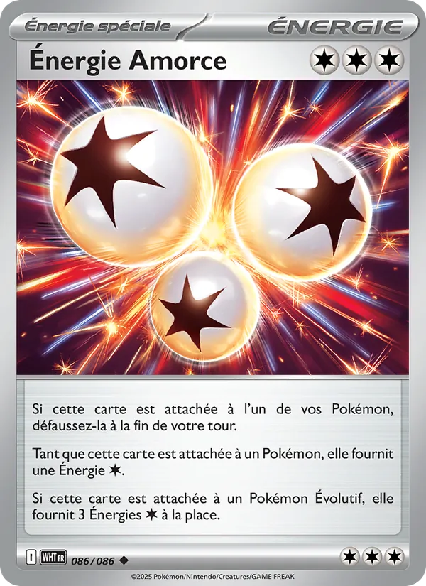 Carte Pokémon Énergie Amorce de l'extension Flamme Blanche