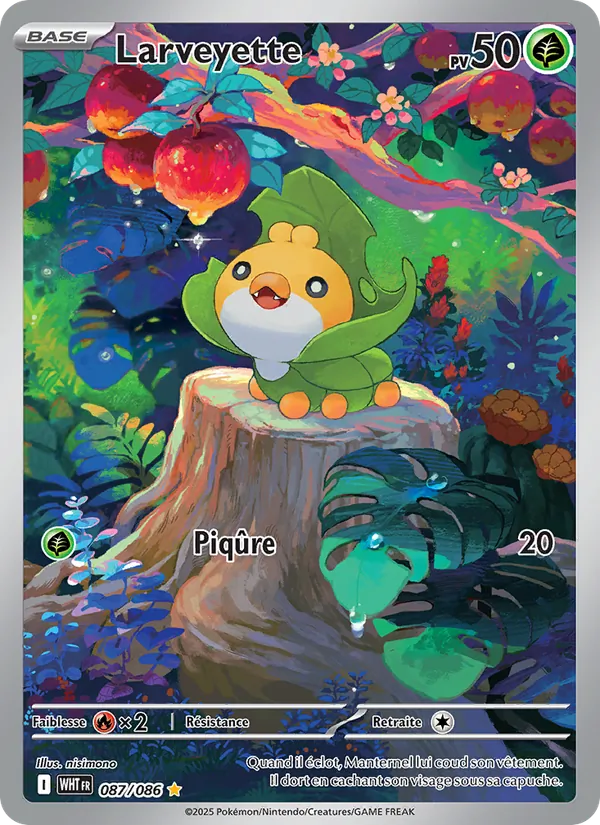Carte Pokémon Larveyette de l'extension Flamme Blanche