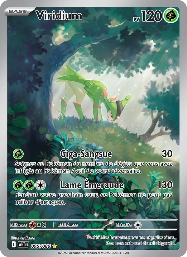 Carte Pokémon Viridium de l'extension Flamme Blanche