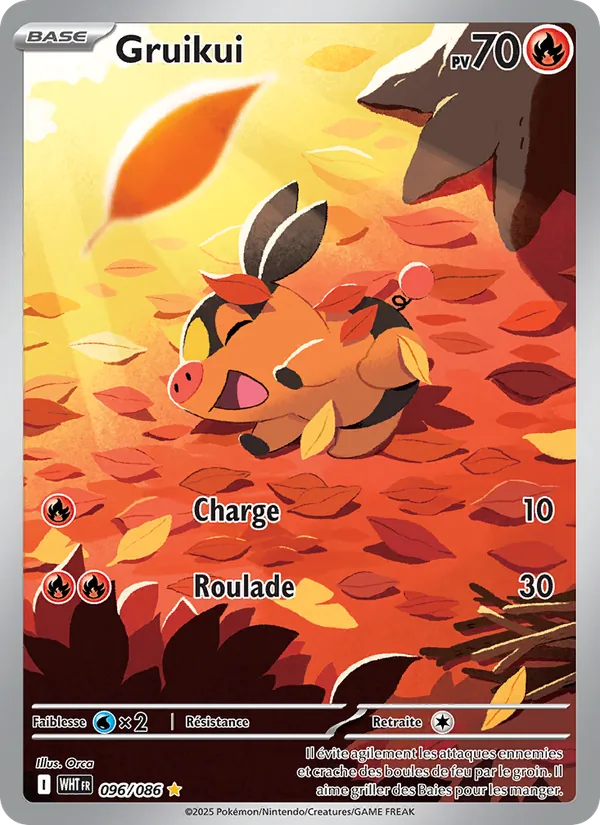 Carte Pokémon Gruikui de l'extension Flamme Blanche