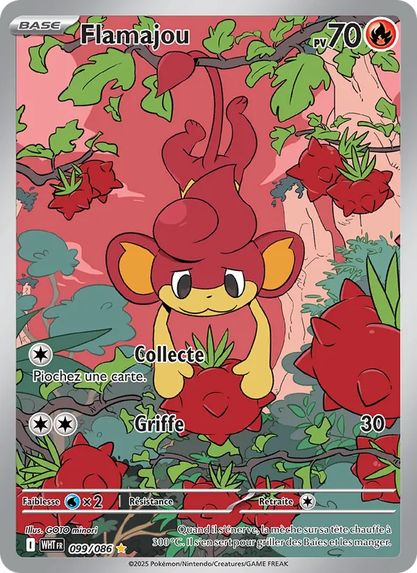 Carte Pokémon Flamajou de l'extension Flamme Blanche