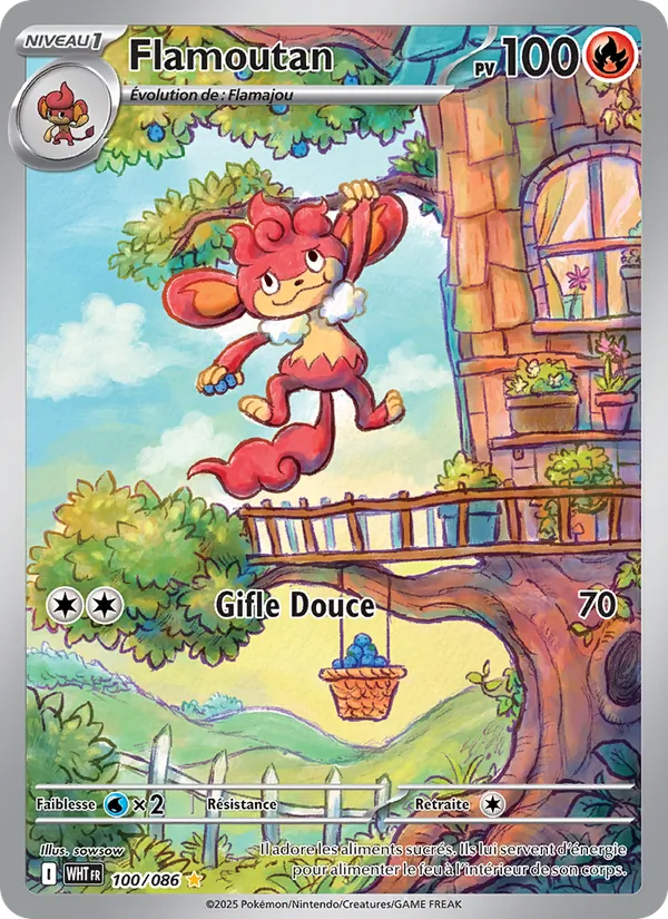 Carte Pokémon Flamoutan de l'extension Flamme Blanche