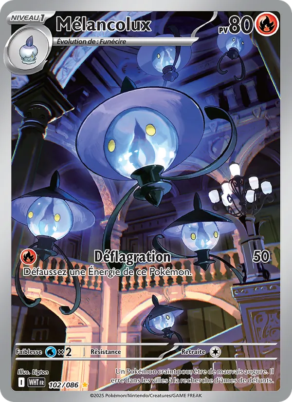 Carte Pokémon Mélancolux de l'extension Flamme Blanche