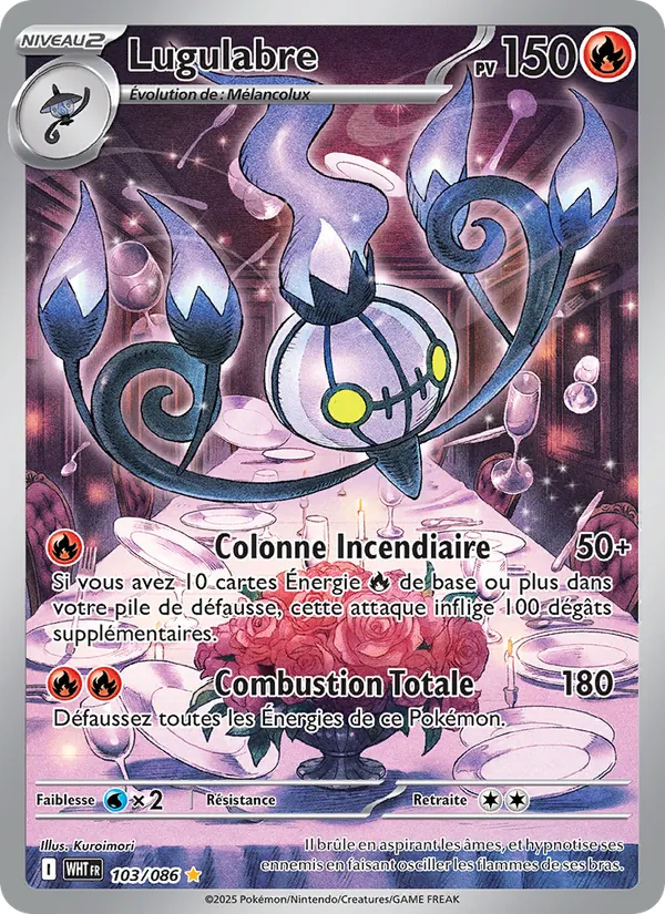 Carte Pokémon Lugulabre de l'extension Flamme Blanche