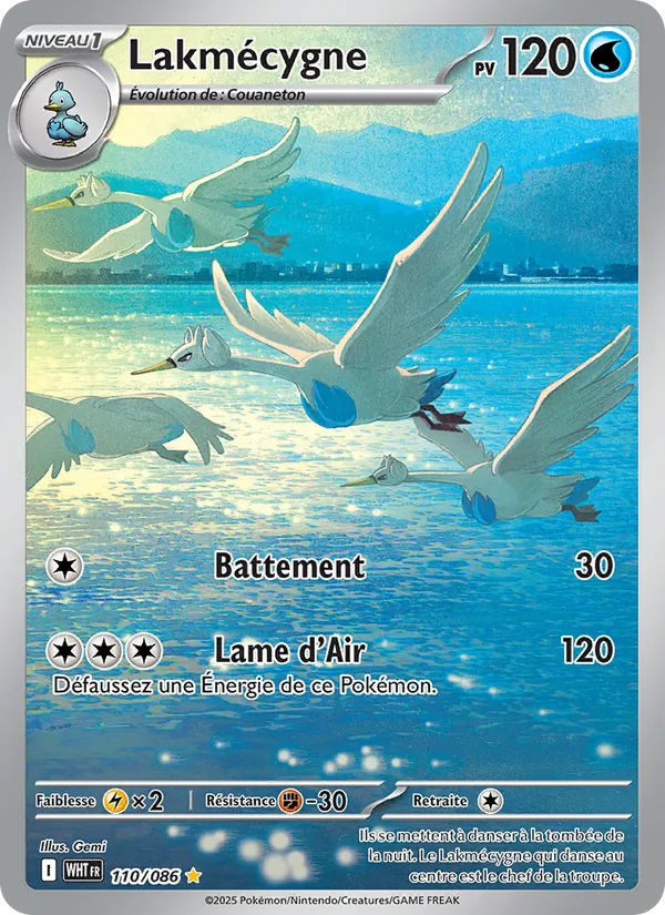 Carte Pokémon Lakmécygne de l'extension Flamme Blanche