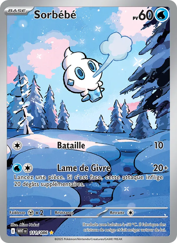 Carte Pokémon Sorbébé de l'extension Flamme Blanche