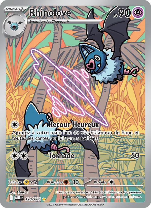 Carte Pokémon Rhinolove de l'extension Flamme Blanche
