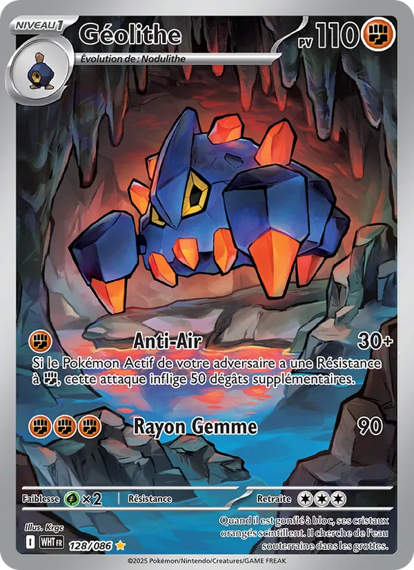 Carte Pokémon Géolithe de l'extension Flamme Blanche