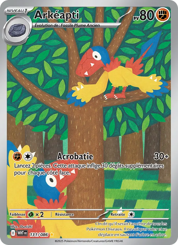 Carte Pokémon Arkéapti de l'extension Flamme Blanche