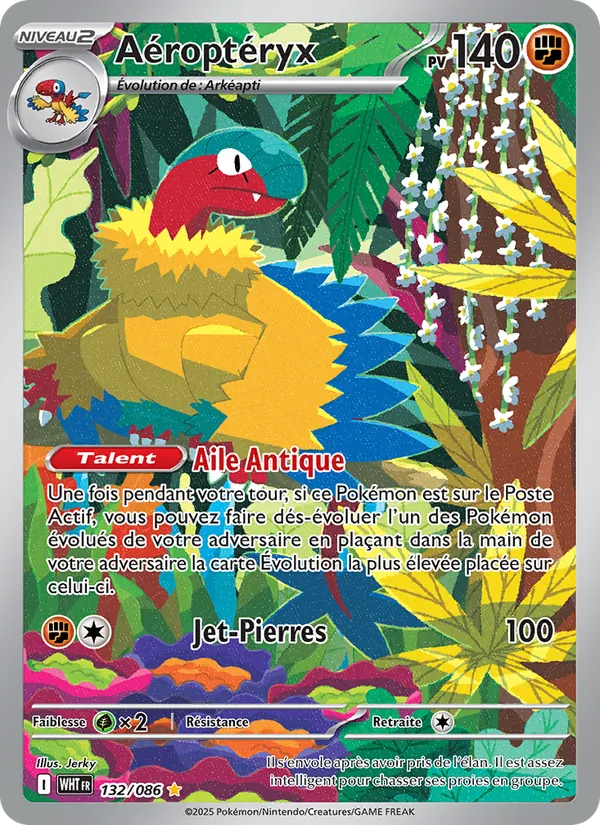 Carte Pokémon Aéroptéryx de l'extension Flamme Blanche