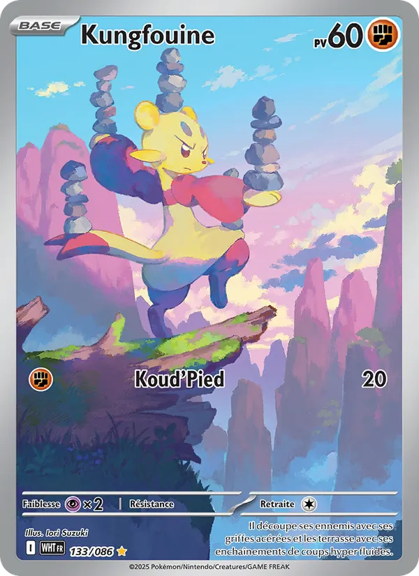 Carte Pokémon Kungfouine de l'extension Flamme Blanche