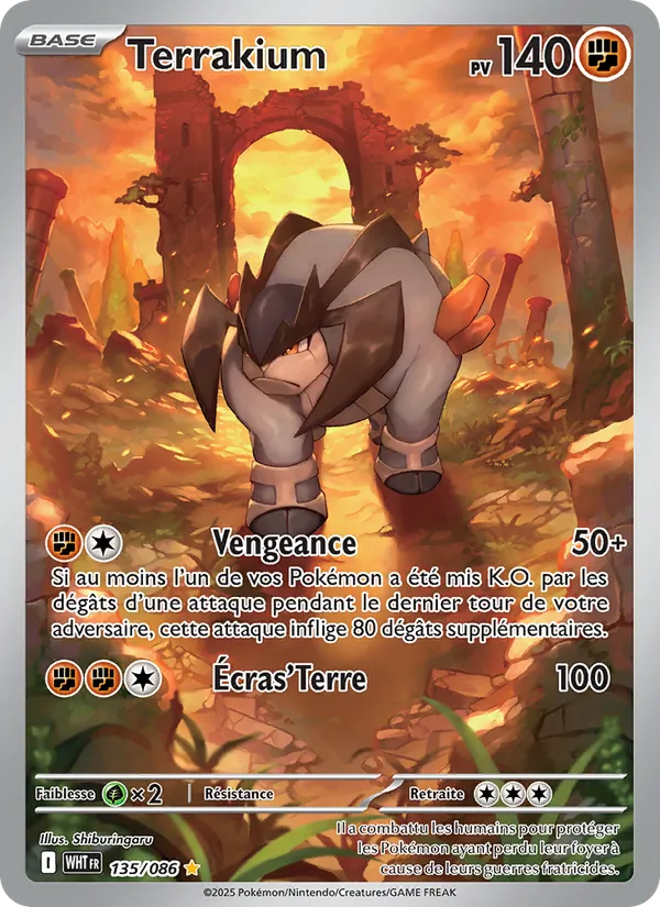 Carte Pokémon Terrakium de l'extension Flamme Blanche