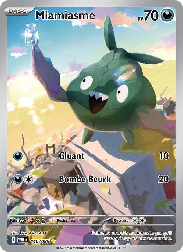 Carte Pokémon Miamiasme de l'extension Flamme Blanche
