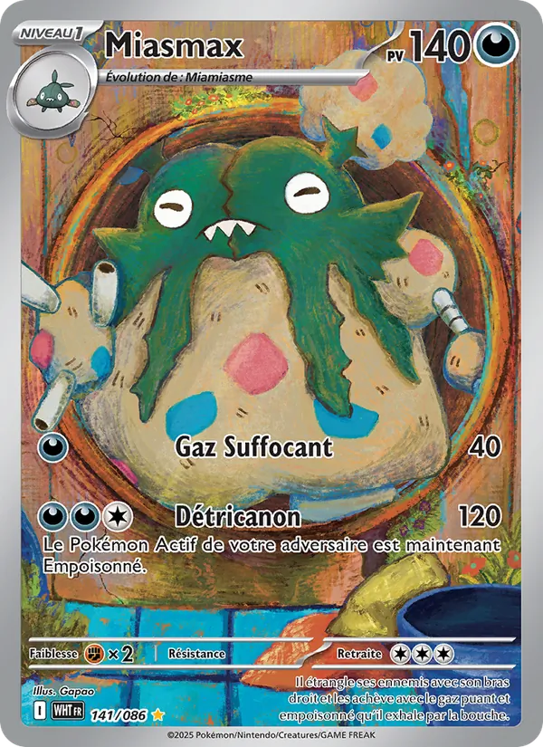 Carte Pokémon Miasmax de l'extension Flamme Blanche