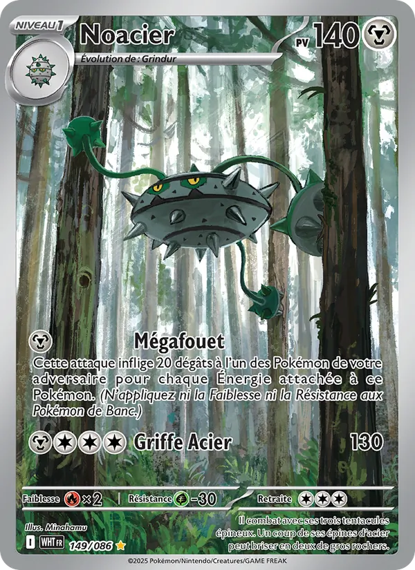 Carte Pokémon Noacier de l'extension Flamme Blanche