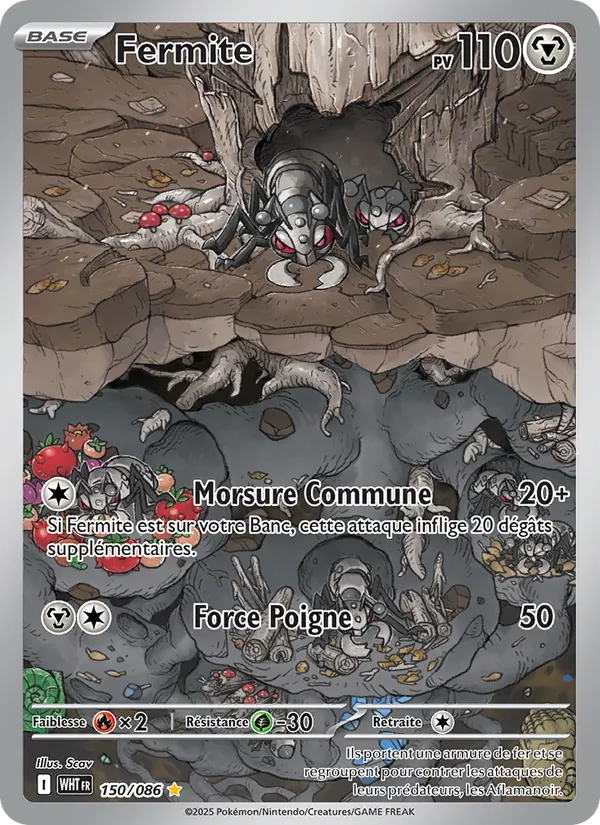 Carte Pokémon Fermite de l'extension Flamme Blanche