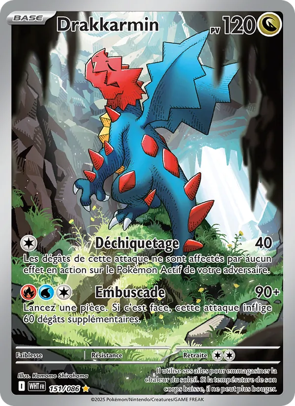 Carte Pokémon Drakkarmin de l'extension Flamme Blanche