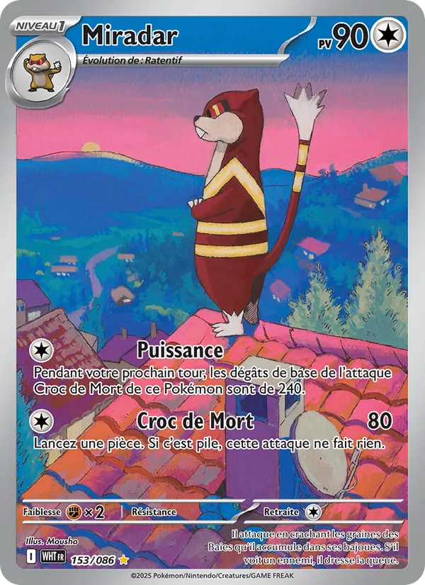 Carte Pokémon Miradar de l'extension Flamme Blanche
