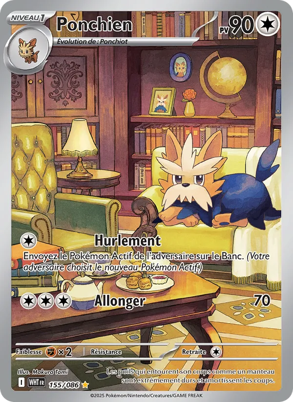 Carte Pokémon Ponchien de l'extension Flamme Blanche