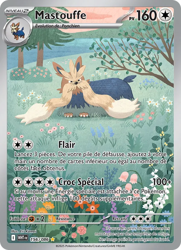 Carte Pokémon Mastouffe de l'extension Flamme Blanche