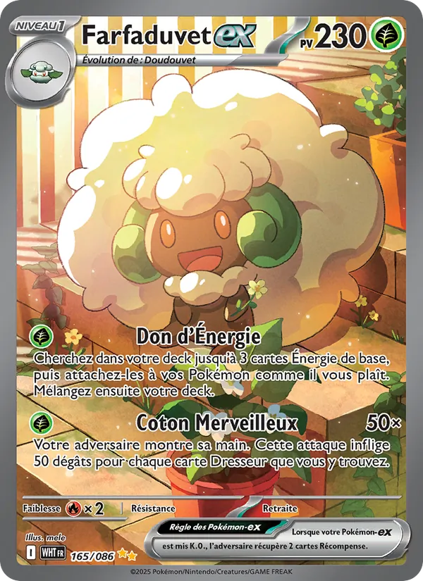 Carte Pokémon Farfaduvet-ex de l'extension Flamme Blanche