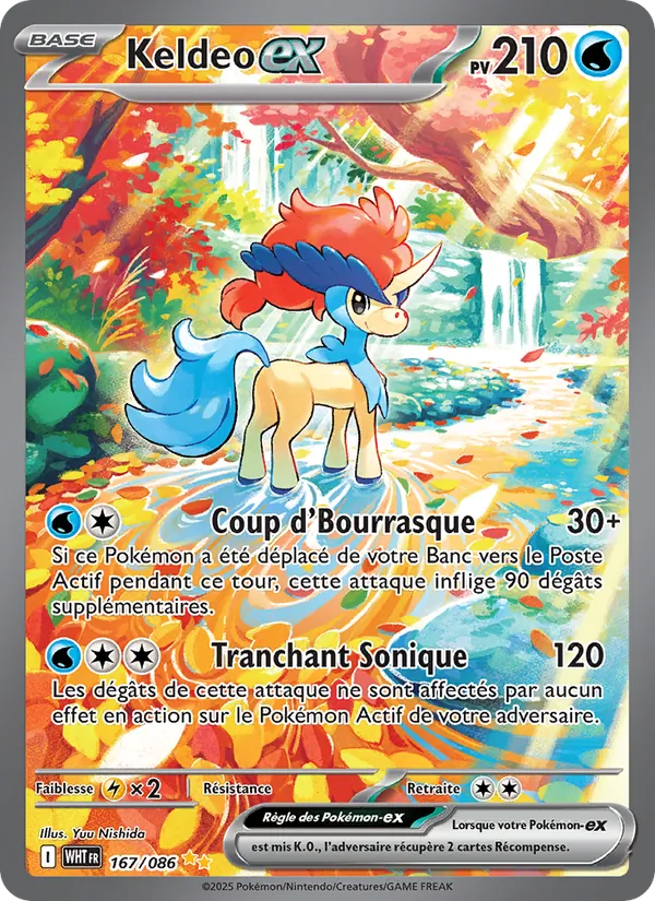 Carte Pokémon Keldeo-ex de l'extension Flamme Blanche
