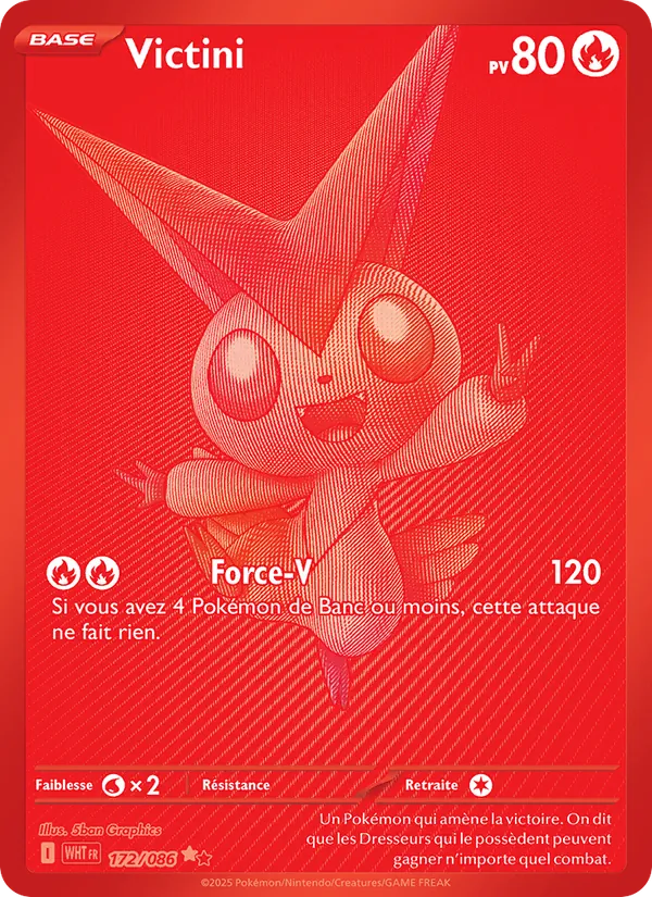 Carte Pokémon Victini de l'extension Flamme Blanche