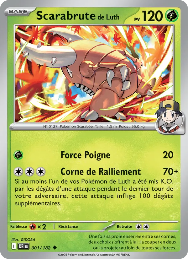 Carte Pokémon Scarabrute de Luth de l'extension Rivalités Destinées