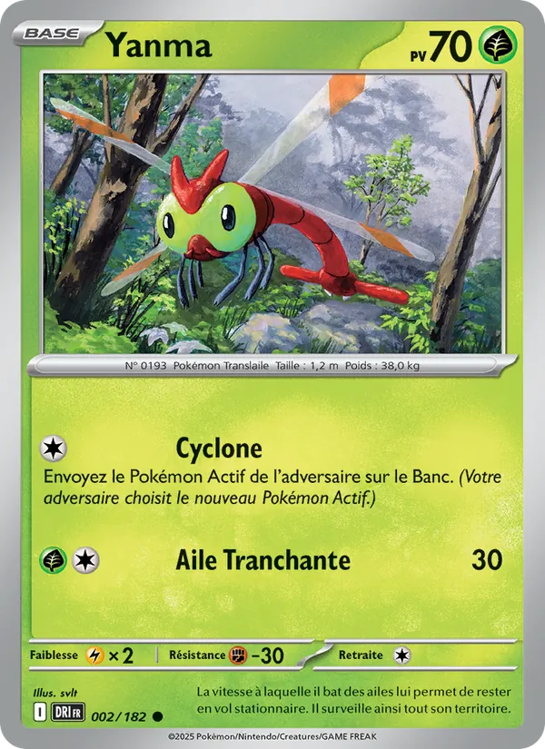 Carte Pokémon Yanma de l'extension Rivalités Destinées