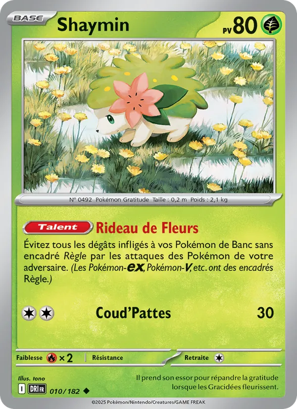 Carte Pokémon Shaymin de l'extension Rivalités Destinées