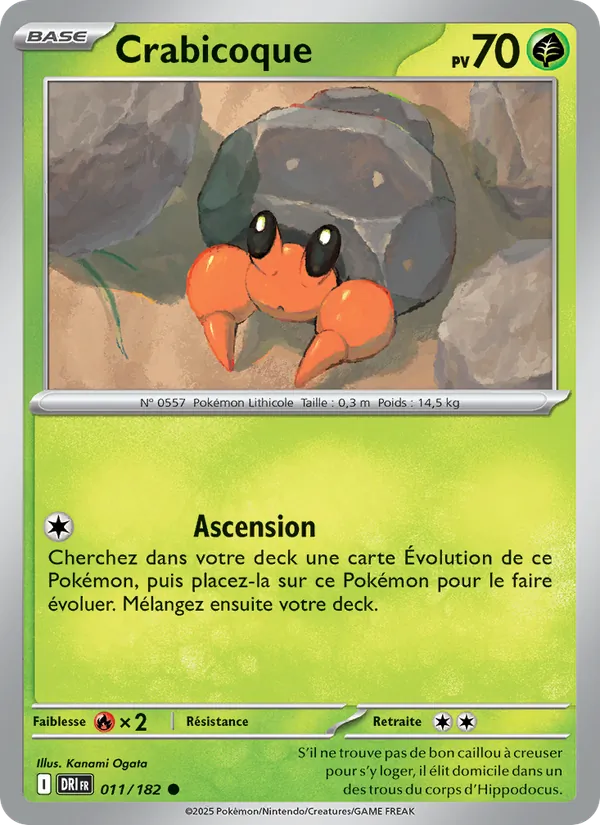 Carte Pokémon Crabicoque de l'extension Rivalités Destinées